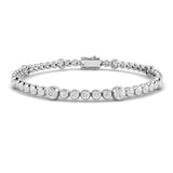 Rub Over Diamond Tennis Bracelet 1.50ct G/SI in 9k White Gold - All Diamond