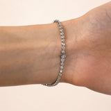 Rub Over Diamond Tennis Bracelet 2.00ct G/SI in 18k White Gold - All Diamond