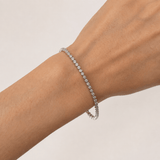 Rub Over Diamond Tennis Bracelet 2.00ct G/SI in 18k White Gold - All Diamond