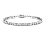 Rub Over Diamond Tennis Bracelet 2.00ct G/SI in 18k White Gold - All Diamond