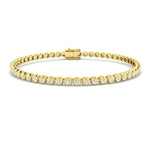 Rub Over Diamond Tennis Bracelet 2.00ct G/SI in 18k Yellow Gold - All Diamond