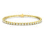 Rub Over Diamond Tennis Bracelet 3.00ct G/SI in 18k Yellow Gold