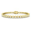 Rub Over Diamond Tennis Bracelet 4.00ct G/SI in 18k Yellow Gold