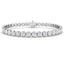 Rub Over Diamond Tennis Bracelet 5.00ct G/SI in 18k White Gold - All Diamond