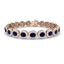Sapphire & Diamond Halo Bracelet 13.00ct in 18k Rose Gold - All Diamond