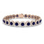 Sapphire & Diamond Halo Bracelet 13.50ct in 18k Rose Gold - All Diamond