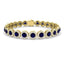 Sapphire & Diamond Halo Bracelet 13.50ct in 18k Yellow Gold - All Diamond