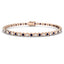 Sapphire & Diamond Tennis Bracelet 2.25ct in 18k Rose Gold