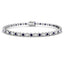 Sapphire & Diamond Tennis Bracelet 2.25ct in 18k White Gold - All Diamond
