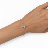 Solitaire Diamond Bracelet 0.50ct G/SI Quality in 18k White Gold - All Diamond