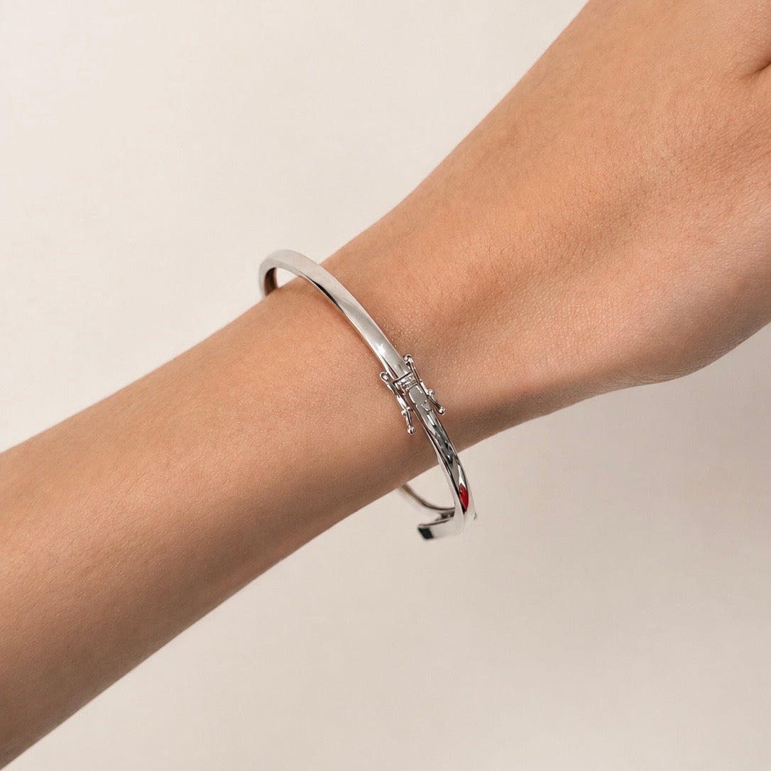 Tension Set Diamond Bangle 0.33ct G/SI Diamond in 9k White Gold - All Diamond