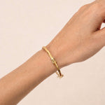Tension Set Diamond Bangle 0.75ct G/SI Diamond in 18k Yellow Gold - All Diamond