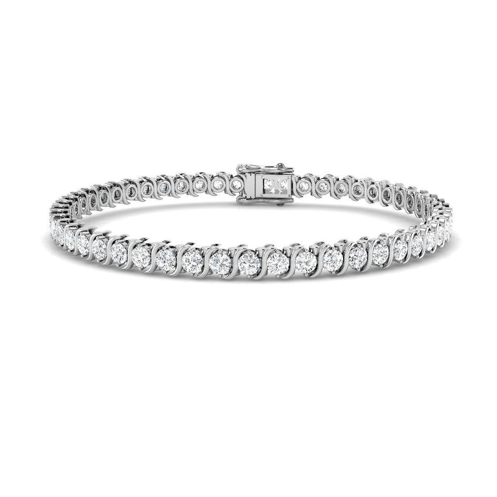Tension Set Diamond Tennis Bracelet 3.00ct G/SI in 18k White Gold - All Diamond