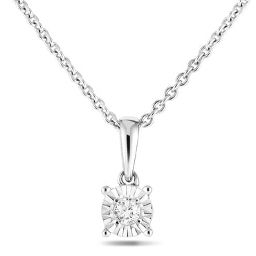 Single line hot sale solitaire necklace