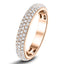 1.00ct G/SI 3 Row Diamond Pave Set Full Eternity Ring in 18k Rose Gold