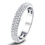 1.00ct G/SI 3 Row Diamond Pave Set Full Eternity Ring in 18k White Gold