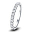 11 Stone Half Eternity Ring 0.40ct G/SI Diamonds in 18k White Gold - All Diamond