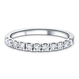 11 Stone Half Eternity Ring 0.40ct G/SI Diamonds in 18k White Gold - All Diamond