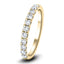 11 Stone Half Eternity Ring 0.40ct G/SI Diamonds in 18k Yellow Gold - All Diamond