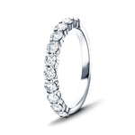 11 Stone Half Eternity Ring 0.75ct G/SI Diamonds in 18k White Gold 2.6mm - All Diamond