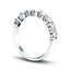 11 Stone Half Eternity Ring 0.75ct G/SI Diamonds in 18k White Gold 2.6mm - All Diamond