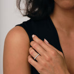 11 Stone Half Eternity Ring 0.75ct G/SI Diamonds in 18k White Gold 2.6mm - All Diamond