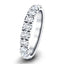 11 Stone Half Eternity Ring 1.00ct G/SI Diamonds in 18k White Gold