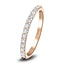 12 Stone Half Eternity Ring 0.55ct G/SI Diamonds in Rose Gold 2.1mm