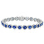 Sapphire & Diamond Halo Bracelet 12.27ct in 18k White Gold