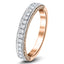 13 Stone Diamond Half Eternity Ring 0.50ct G/SI Diamonds 18k Rose Gold