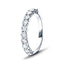 13 Stone Half Eternity Ring 0.50ct G/SI Diamonds in 18k White Gold 2.2mm