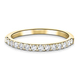 14 Stone Half Eternity Ring 0.35ct G/SI Diamonds in 18k Yellow Gold 2.0mm - All Diamond