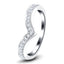 15 Stone Diamond Wishbone Ring 0.50ct G/SI Diamonds in 18k White Gold - All Diamond