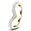 15 Stone Diamond Wishbone Ring 0.50ct G/SI Diamonds In 18k Yellow Gold