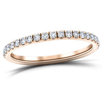 15 Stone Half Eternity Ring 0.45ct G/SI Diamonds in 18k Rose Gold - All Diamond