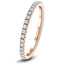 15 Stone Half Eternity Ring 0.45ct G/SI Diamonds in 18k Rose Gold - All Diamond