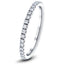 15 Stone Half Eternity Ring 0.45ct G/SI Diamonds in 18k White Gold - All Diamond