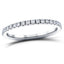 15 Stone Half Eternity Ring 0.45ct G/SI Diamonds in 18k White Gold - All Diamond