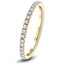 15 Stone Half Eternity Ring 0.45ct G/SI Diamonds in 18k Yellow Gold - All Diamond