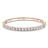 16 Stone Half Eternity Ring 0.15ct G/SI Diamonds in 18k Rose Gold - All Diamond