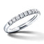 16 Stone Half Eternity Ring 0.80ct G/SI Diamonds in 18k White Gold - All Diamond