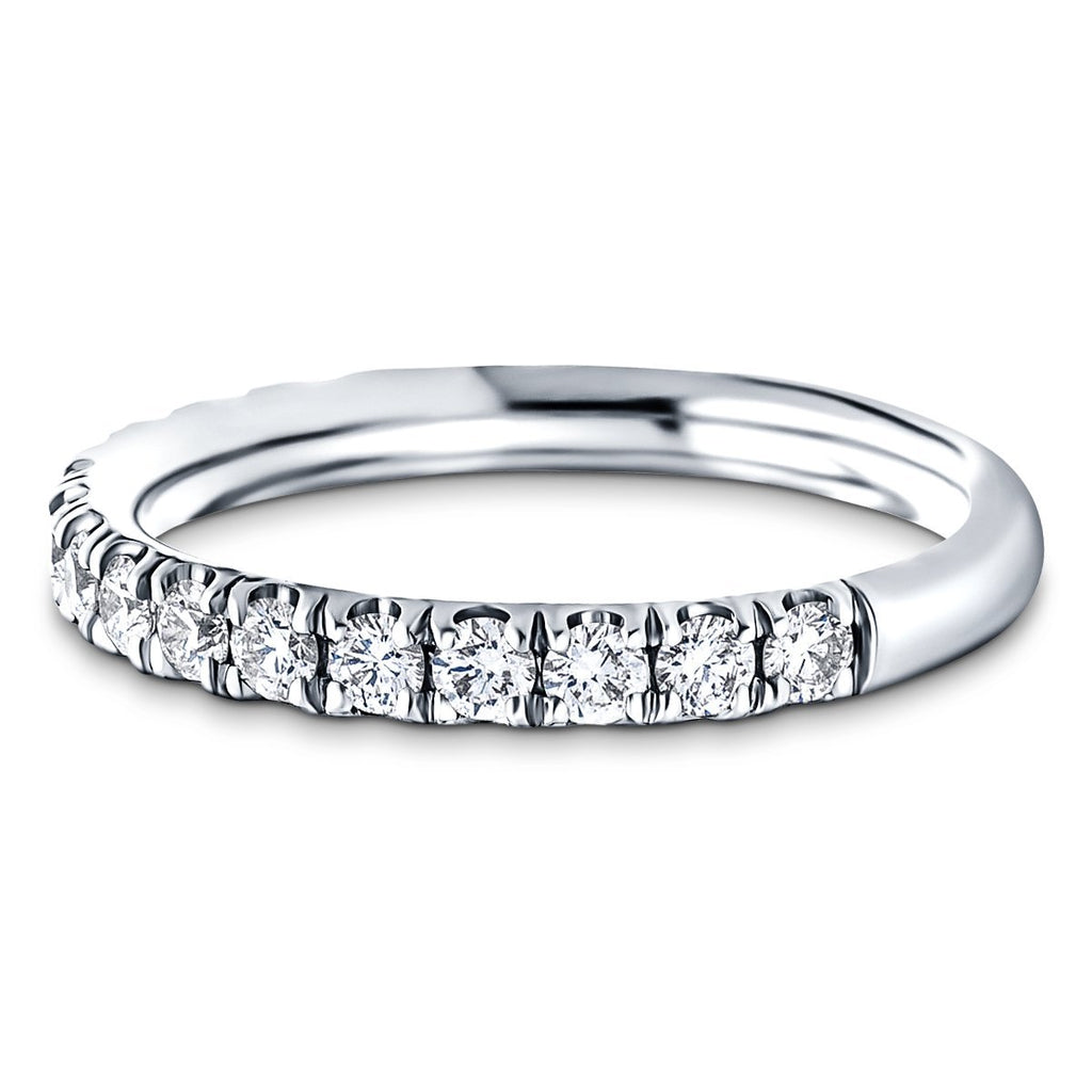 16 Stone Half Eternity Ring 0.80ct G/SI Diamonds in Platinum - All Diamond