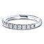 16 Stone Half Eternity Ring 0.80ct G/SI Diamonds in Platinum - All Diamond