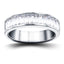 17 Baguette Diamonds Half Eternity Ring 2.80ct 18k White Gold 7.9mm - All Diamond