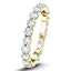 17 Stone Full Eternity Ring 3.30ct G/SI Diamonds in 18k Yellow Gold - All Diamond