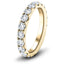 17 Stone Full Eternity Ring 4.11ct G/SI Diamonds In 18k Yellow Gold