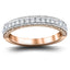 18 Stone Diamond Half Eternity Ring 0.30ct G/SI Diamonds 18k Rose Gold - All Diamond