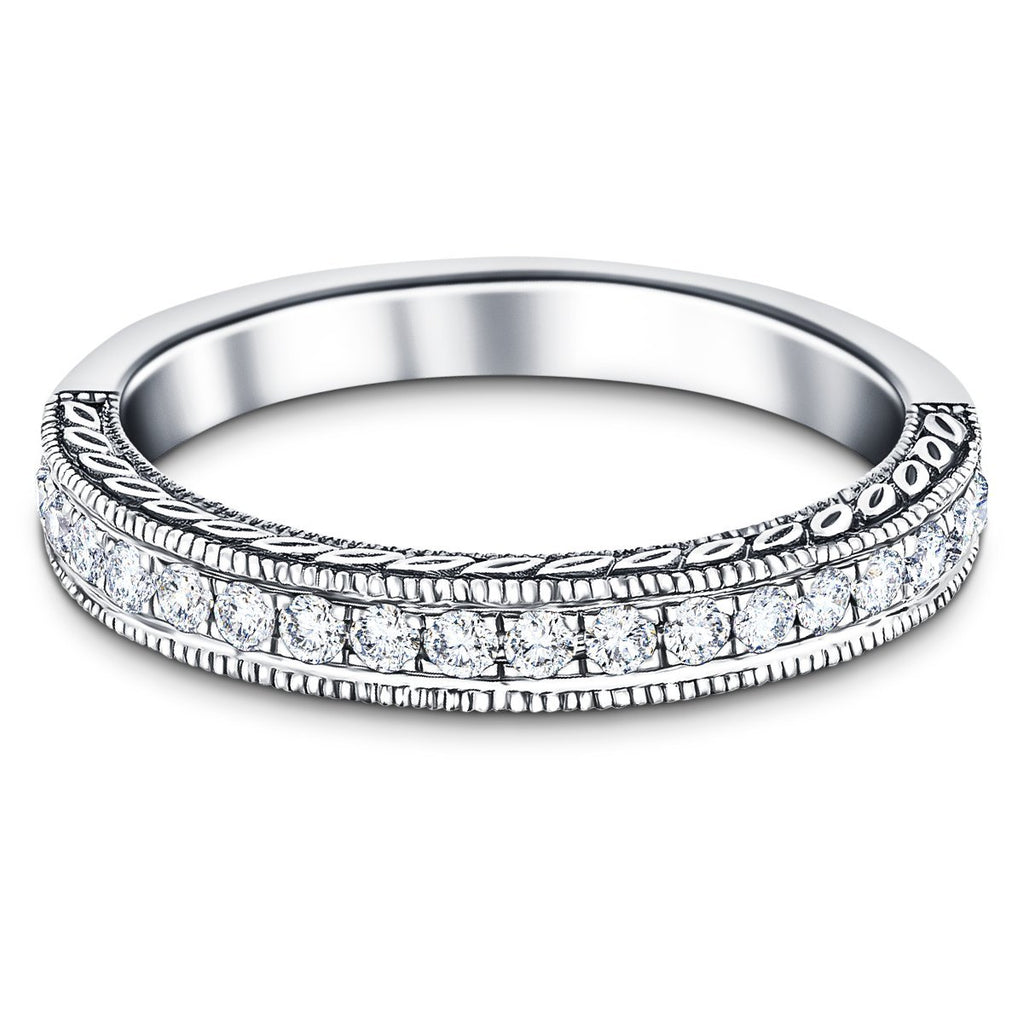 18 Stone Diamond Half Eternity Ring 0.30ct G/SI Diamonds 18k White Gold - All Diamond