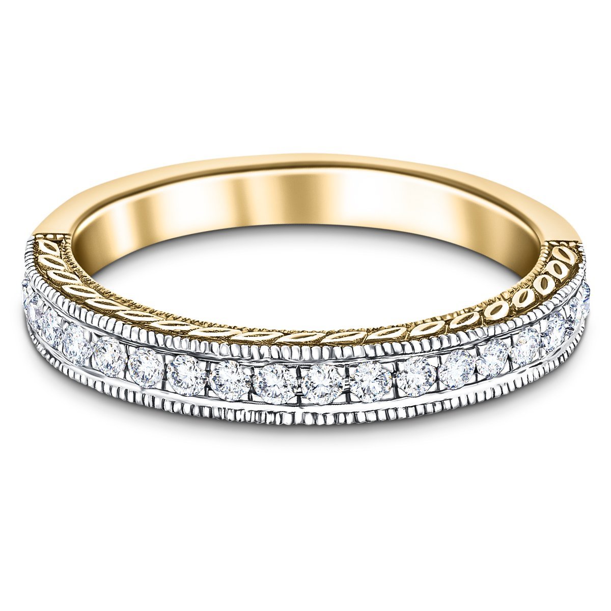 18 Stone Diamond Half Eternity Ring 0.30ct G/SI Diamonds 18k Yellow Gold - All Diamond