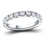 18 Stone Full Eternity Ring 3.20ct G/SI Diamonds In 18k White Gold - All Diamond
